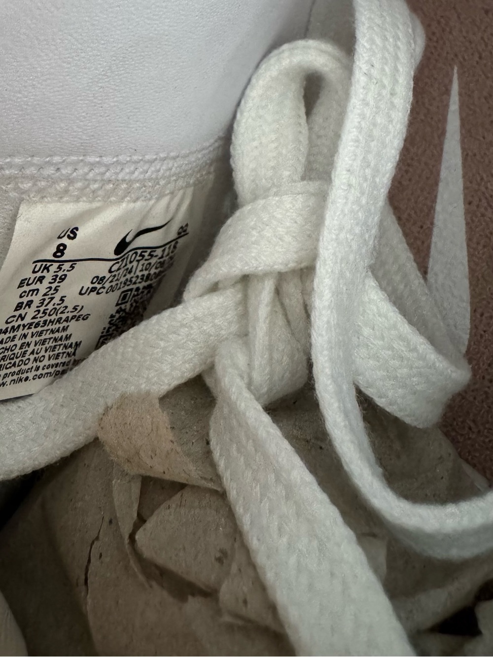 NWT Nike Blazer Mid ’77 Vintage White Pink Oxford Women’s Size 8 - Picture 4 of 6